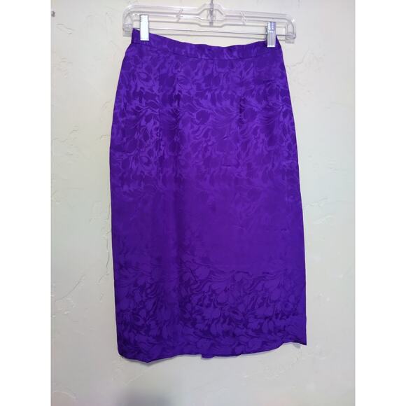 Vintage Silk  Point of View Collection Royal Purple Two-Piece Set - Picture 5 of 6